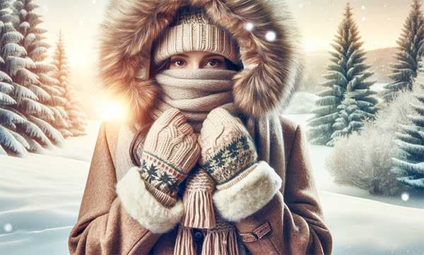 冬季要保暖，注意肌膚不要受到風寒入侵