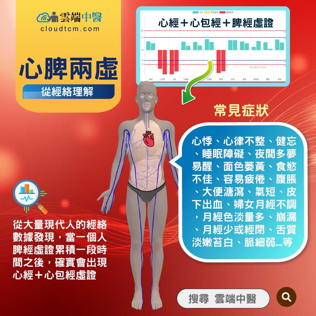 心脾兩虛經絡圖