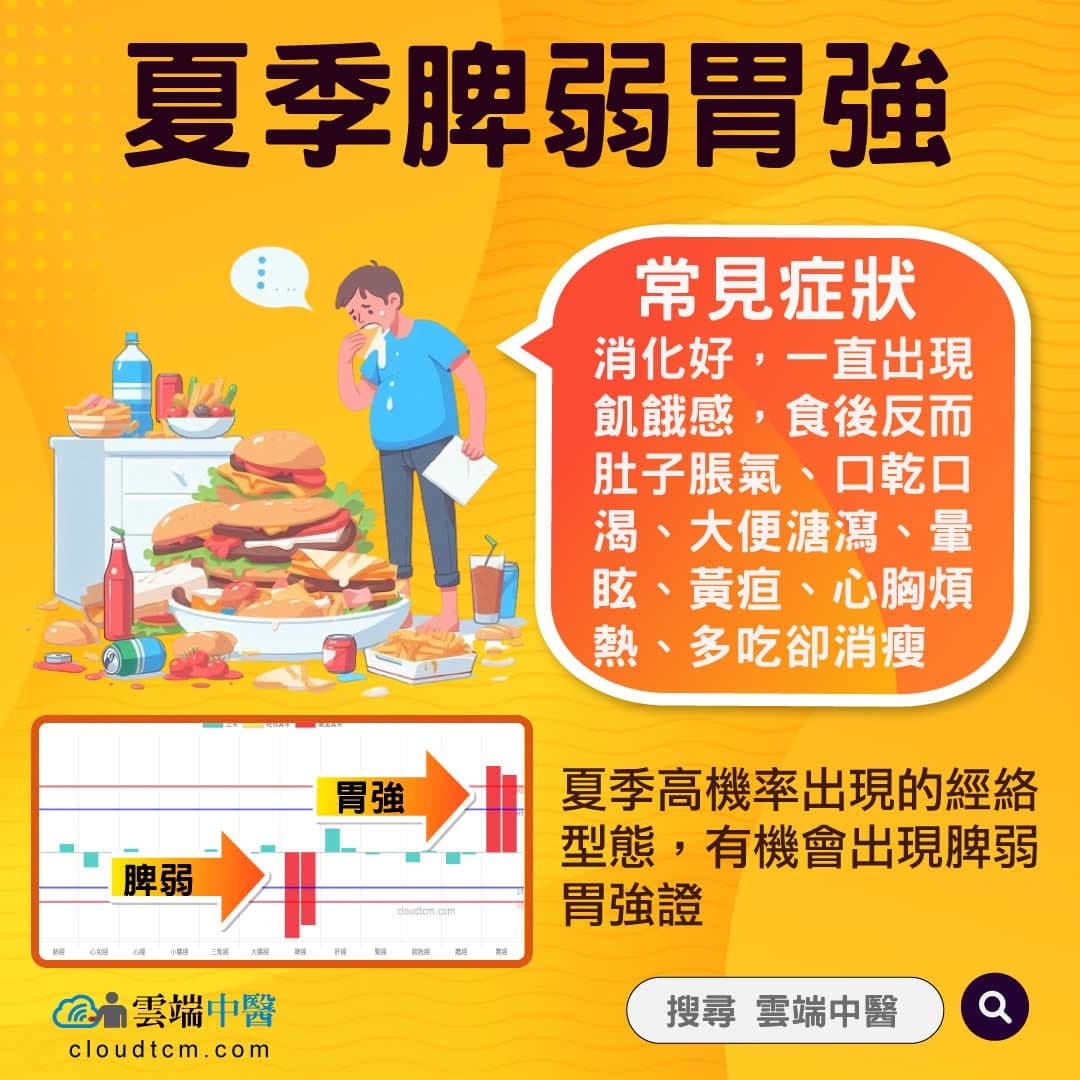 胃強脾弱經絡圖