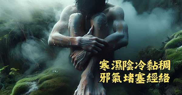 寒濕陰冷黏稠,導致體內邪氣堵塞經絡