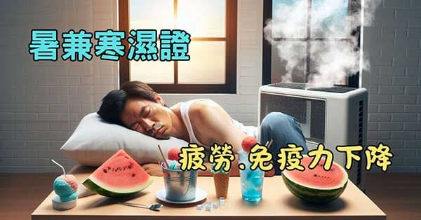 暑兼寒濕證,讓人感到疲勞,免疫力低下