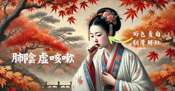 肺陰虛咳嗽,面色蒼白兩顴骨卻鮮紅