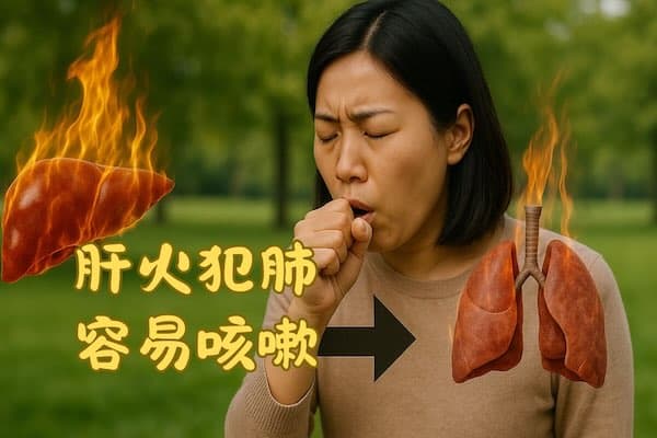 肝火犯肺的時候,容易出現咳嗽