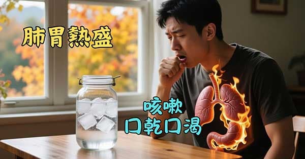 肺胃熱盛最常見到咳嗽與口渴