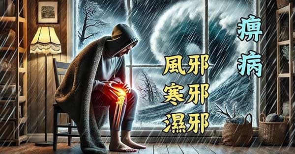 風、寒、濕外邪入侵人體,容易出現關節疼痛