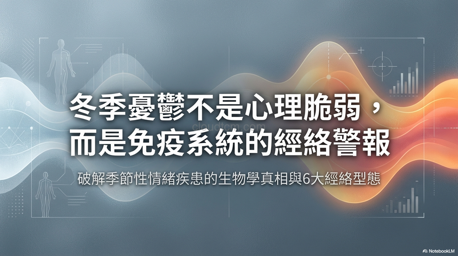 冬季免疫力低下，開啟憂鬱(抑鬱)症的6經絡型態！