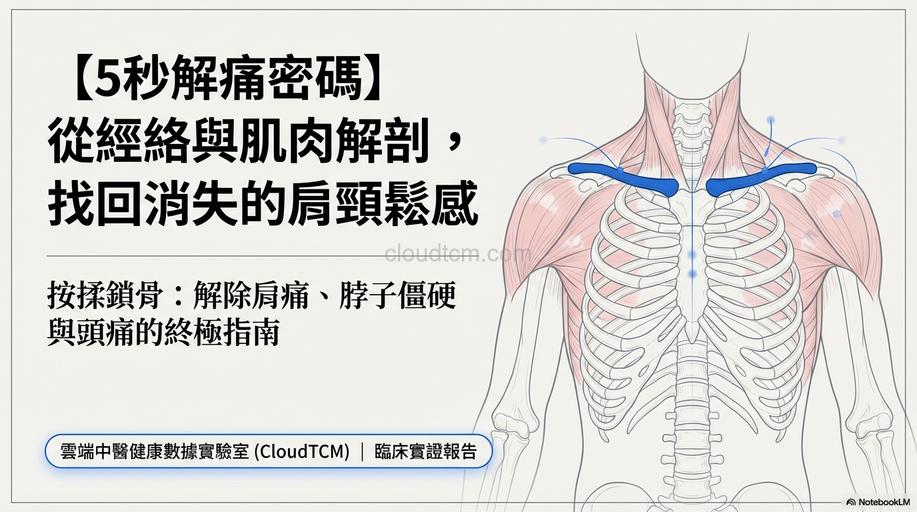 從經絡理解，按揉鎖骨5秒解除肩痛、脖子僵硬及頭痛