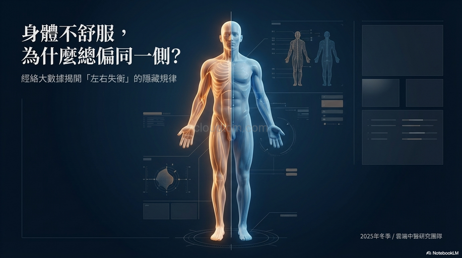 身體疼痛與不舒服總偏一側？經絡數據下的左右差異！