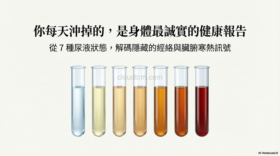 從小便尿液7種顏色與狀態，探討經絡與疾病訊號！