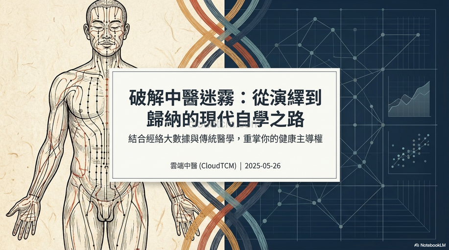 中醫演繹與現代醫學歸納統計,找出自學中醫的方法!