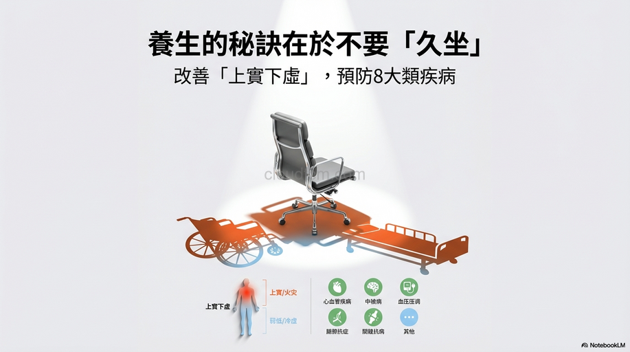 養生的秘訣在不要「久坐」，改善可預防8類型疾病！