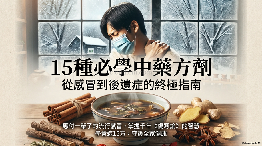 必學15種中藥方劑，應付1輩子的流行感冒及後遺症！