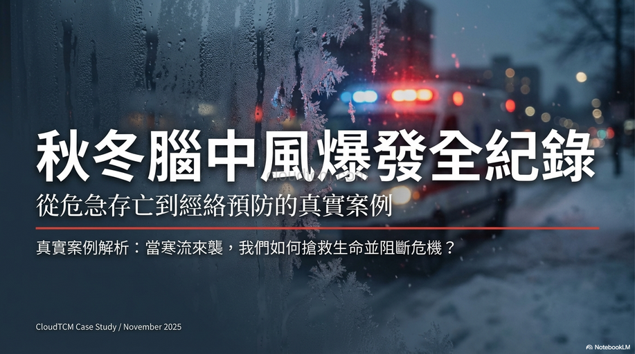 秋冬腦中風爆發全紀錄，從經絡角度可預防及處置！
