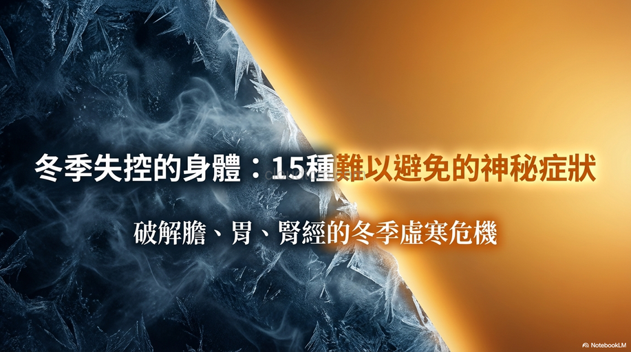 冬季膽、胃、腎經虛症趨勢，15種常見症狀難以避免！