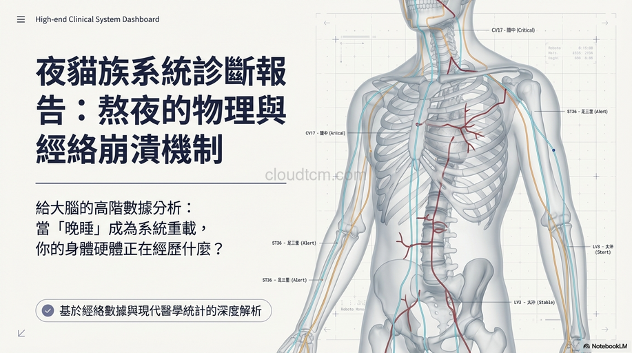 從經絡理解熬夜傷身的14個症狀，夜貓族一定要懂！(上)