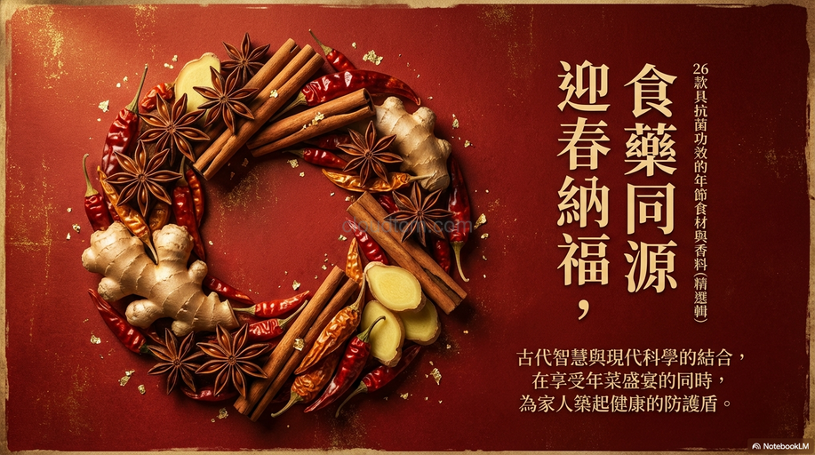 26款具抗菌殺菌功效的食物(香料),陪伴你度過年節!(附中藥清單300個)