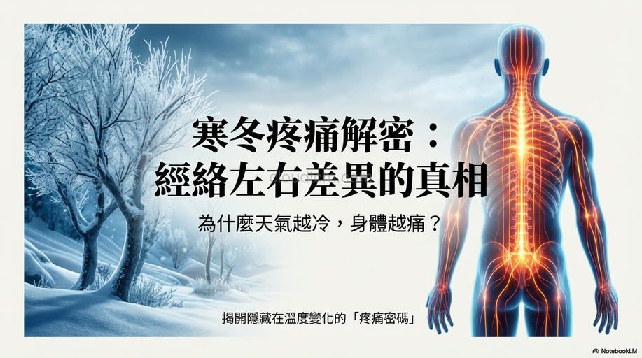 寒冬季節啟動疼痛密碼，從經絡左右差異現象理解原因！