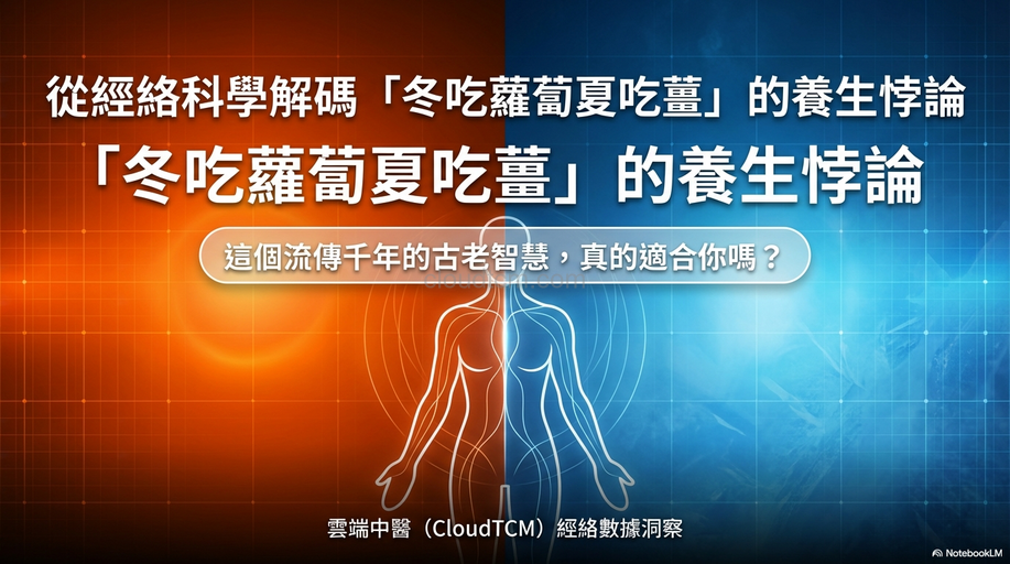 從經絡看「冬吃蘿蔔夏吃薑」的5種養生原理，適合你嗎？