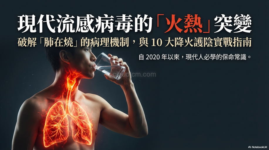 面對火熱病毒流感導致肺熱、肺陰虛，現代人必學！