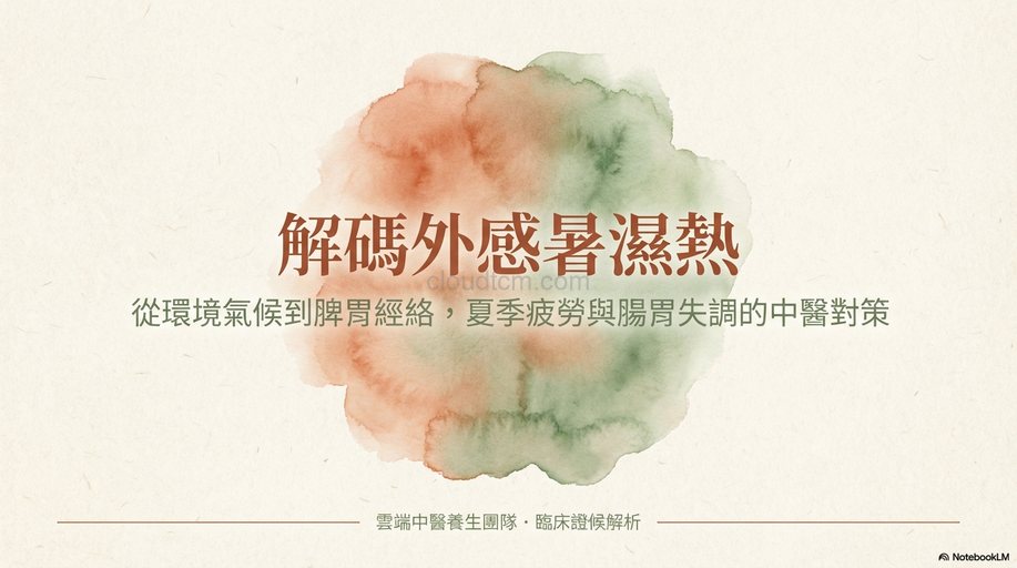 外感暑濕熱的原因,症狀與經絡，運用穴道及中藥加以改善！