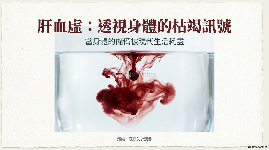 肝血虛的原因,症狀與經絡，運用穴道及中藥加以改善！